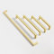 Fanruier 10PCS Quadratisches helles Gold und Silber Schrank Türgriff Küchenschrank Schublade Schrank Schrank Möbel Schuhschrank Aluminium Legierung Griff (Helles Gold, 160mm)