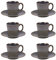 Table Passion - Coffret de 6 tasses à café avec sous tasses Liv bleu 9 cl