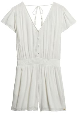 Superdry Damen Kurzärmeliger Playsuit mit Print