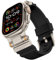 HITZEE Ultra 2/1 Correa Compatible con Apple Watch 49mm/46mm/45mm/44mm/42mm, Correa Reemplazo Deportiva Silicona Escabroso con Conector Metal para iWatch Serie 10/9/8/7/SE/6/5/4/3/2/1, Negro/Titanio