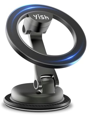YISH Magnetische Handyhalterung Auto 34x N52 Magnethalterung Handy Auto für Autohalterung 360° Drehung KFZ Handyhalterung Kompatibel mit iPhone 17 16 15 14 13 12 All Smartphones