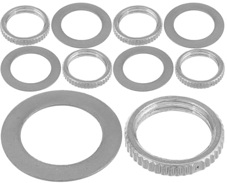 10pcs Silver Iron Guitar Toggle Switch Washer Plate 12mm | Bass and Guitar Hardware, Recordings and Performances Use, Stable Connection with Sturdy Fit