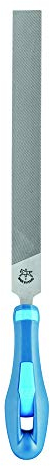 PFERD Werkstattfeile Flachstumpf, 150mm, rechteckige Feile, Kreuzhieb H2 auf drei Seiten, inkl. Ergonomie-Feilenheft, 11210157 – für universelle Schrupp- und Schlichtarbeiten geeignet