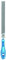 PFERD Werkstattfeile Flachstumpf, 150mm, rechteckige Feile, Kreuzhieb H2 auf drei Seiten, inkl. Ergonomie-Feilenheft, 11210157 – für universelle Schrupp- und Schlichtarbeiten geeignet