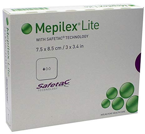 MEPILEX Lite Schaumverband 7,5x8,5 cm steril 5 St