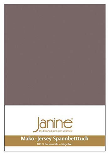 Janine Spannbetttuch 5007 Mako Jersey 180/200 bis 200/200 cm Cappuccino Fb. 47