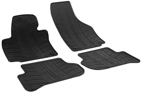 Satz Gummimatten kompatibel mit Skoda Yeti 2013-2017 (T Profil 4-teilig + Montage-clips)