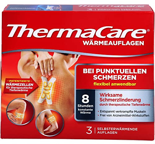 ThermaCare bei punktuellen Schmerzen, 3 Stück, kleines ThermaCare Wärmepflaster zur flexiblen Anwendung, Originalware von Angelini Pharma Deutschland