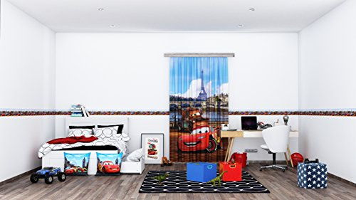 AG Design Disney Cars Wand Sticker, Selbsklebende Folie, Mehrfarbig, 500 x 14 cm