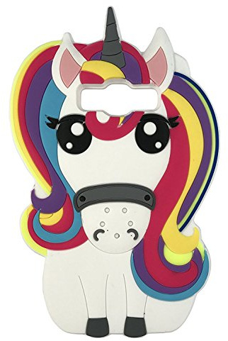SKS Distribution® Rainbow Fantasy Unicorn Pony Horse Soft Silicone Mobile Phone Case for Samsung Galaxy J5