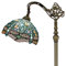 4MYHOME Tiffany Floor Lamp Sea Blue Stained Glass Dragonfly Arched Lamp 12X18X64 Inches Gooseneck Adjustable Corner Standing Reading Light Decor Bedroom Living Room S147 Series