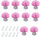 PETITES ECREVISSES 10 pcs 40mm Kristall Türgriff, Transparent Diamant Form Kristall SchrankKnöpfe Möbelknöpfe Möbelgriffe Schrankgriffe Mit schrauben (Rosa)