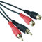 1m Gold Plated Twin RED BLACK RCA Phono Plug to Female Socket Cable Extension Lead