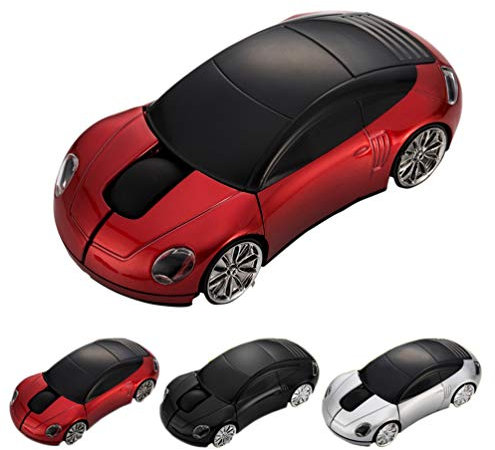 Uonlytech 1pc 3D 2.4ghz Voiture sans Fil Forme de Souris Optique USB Jeu de Souris
