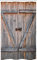 ABAKUHAUS Rustikal Schmaler Duschvorhang, American Country Stil, Badezimmer Deko Set aus Stoff mit Haken, 120 x 180 cm, Pale Brown und Grau