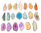 20Pcs Natürliche Achat Scheiben Mit Loch - Farbige Edelsteinplatten Für DIY Schmuck, Windspiel, Anhänger Und Dekoration