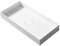 BERNSTEIN - Vasque Lavabo Rectangulaire à poser/suspendre 80x46x12cm fonte minérale Lave main mural Blanc mat - Design, Robuste & Durable - TWA112