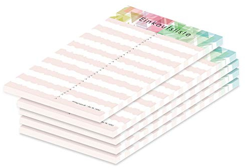 PRICARO EinkaufslisteMosaik, A6, 5 Stück