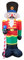 WIVAYE Soldat casse-noisette gonflable de Noël de 2,4 m, soldat géant gonflable avec lumières intégrées, soldat lumineux tenant de la canne à sucre, décoration de cour gonflable pour intérieur et