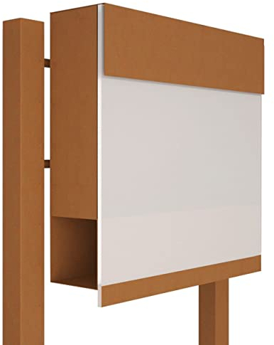 Standbriefkasten Manhattan Special in White Rost