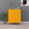Gecheer Kommode mit Schubladen Schubladenschrank Sideboard Beistellschrank Anrichte Mehrzweckschrank Bücherschrank Metallschrank Senfgelb 80x35x101,5 cm Stahl