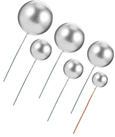 Alipis 42stücke Schaumstoffkugeln Kucheneinsatz Bälle Kuchenspieße Cupcake Topper Diy Decor Dessert Picks