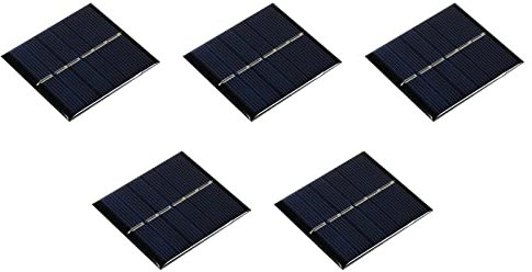 sourcing map Mini Solaire Panneau Cell 3V 150mA 0.45W 60mm x 55mm pour Bricolage Électrique Projet électricité Paquet de 5