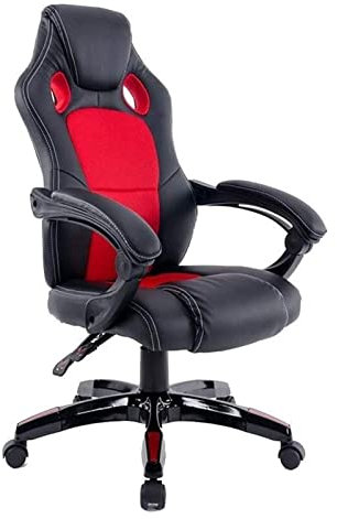 FLBT Bürostuhl Computerstuhl Hochlehnender Drehstuhl Gaming-Stuhl Ergonomischer Tisch und Stuhl Spielstuhl Armlehne Sitzstuhl (Color : Red) Needed