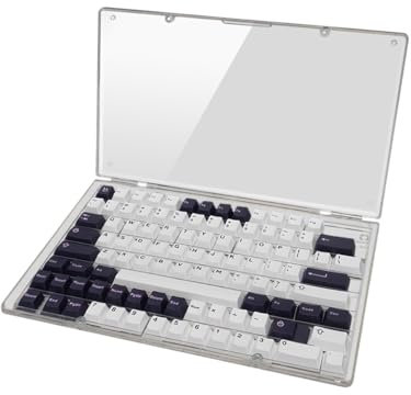 Sumgsn 2 pcs Keycaps Storage Box 104 Keys Transparent Frosted Magnet Display Case for XDA Cherry DSA OEM Profile Mechanical Keyboard