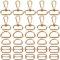 Drehbar Karabinerhaken Metall 30 St¨¹ck D-Ring Schnallen Tri-Glide Drehbar Schl¨¹sselanh?nger, Metall Drehbar Karabinerhaken Set f¨¹r Schl¨¹sselanh?nger Taschen Rucksack und Handwerk(25mm/32mm)