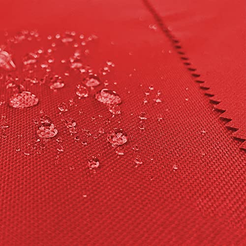 BuBiBag – wasserdichter Polyesterstoff Oxford 600D Markisenstoffe Meterware, Segeltuch Meterware, Kissenbezüge, Reißfest & Pflegeleicht Meterware lfm mit 160cm Breite - Rot