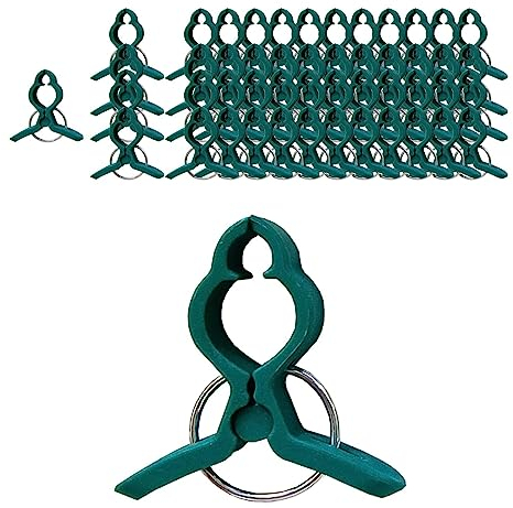 JISADER 50 Stück Pflanzenclips Set, Plastik Pflanzenklammer, Tomatenklammern Rankhilfe, Pflanzen Klammern zum Pflanzen Binden, Plants Support Clips für Kletterpflanzen Gemüse Rosen, Fisch S