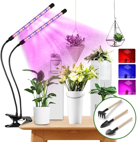Lampada per Piante,Lampada Coltivazione Piante,LED Piante Indoor,Lampada per Piante da Interno con Timer Automatico 3H/9H/12H,GrowLight Full Spectrum,Lampada Crescente 3 Modalità 10 Luminosità