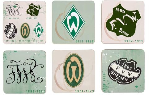 SV Werder Bremen Korkuntersetzer Retro 6er-Set