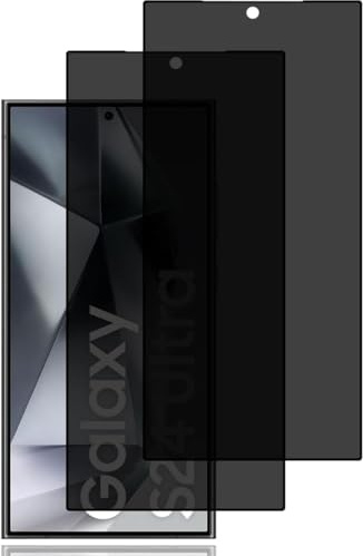 [2 Stück]Sichtschutz kompatibel für iPhone Samsung Galaxy S24 Ultra - Anti-Spy Sichtschutzfolie 9H Härte Privacy Screen, Anti-Spähen Privatsphäre Schutzfolie,Gehärtetes Glas Folie Blickschutzfolie