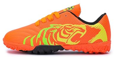 Hixingo Fußballschuhe Unisex Fussballschuhe Kinder, Tiger Drucken Fußball Schuhe Jungen Mädchen FG/AG Fussballschuhe Kinder Trainingsschuhe für Draußen Fussball Plätze