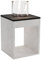 GLOW FIRE Ethanol Kamin Emma Concept S (Standkamin) - Bioethanol Kaminofen für Indoor mit Holz-Fassade, 4 h Brenndauer, über 2kW Heizleistung, 32 x 40 x 32 cm - Beton