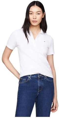 Tommy Hilfiger Damen Poloshirt Kurzarm 1985 Polo Slim Fit