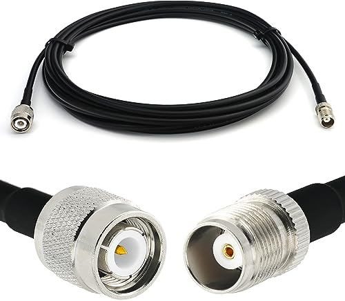 20m TNC Stecker auf TNC Buchse RG58 Koaxialkabel — TNC Verlängerungskabel 20 Meter Jumper Kabel (50 Ohm) — Schwarz Antennenkabel für HAM Radio CB Funk WIFI Antenne