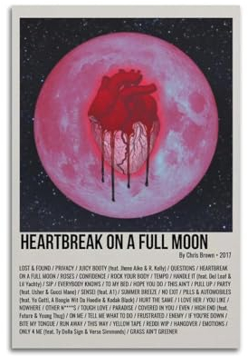 xze Chris Brown Poster, Wandkunst, Leinwand, Poster, Raumdekor, 30 x 45 cm, ungerahmter Stil