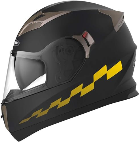 Generisch Set mit 2 Aufklebern, Streifen für Rennsport, Speed, Pfeil, Band für Motorradhelm, Tank, Koffer, Universalnummer 2223 (091 Gold)