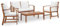 KOIECETA Garten Lounge Set 4-TLG.Gartengarnitur mit viel Platz Gartenmöbel mit 4 Sitzkissen 4 Rückenkissen Sofagarnitur Gartensofa Massivholz Akazie