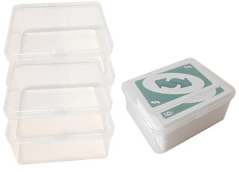 DKAOVH 6PCS Plastic Game Card Storage Box, UNO Card Case, playing card box, High Capacity Playing Card Case (NO Cards)