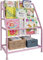 Huhote Bibliothèque pour enfants, petite bibliothèque, étagère de rangement pour livres et jouets, présentoir pour petit endroit, salon, étude, chambre d'enfant (rose)