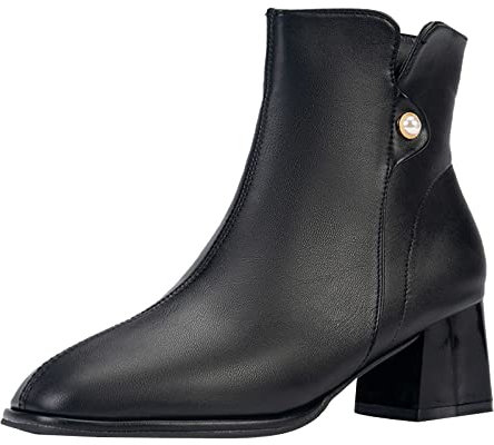 Saldi Scarpe Donna Stivali Polpaccio XXL Stivali Donna con Tacco Coperto Texani Marroni Stivaletti Donna Neri Bassi Stivaletti Bassi Stivali Alti Neri Stivali da Donna Stivale da