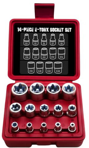 14-Piece Torx Socket Set with Red Case