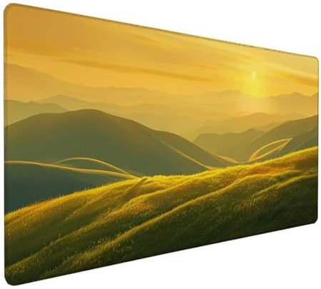 Verde Alfombrilla Ratón XXL 1500 x 800 x 3 mm Grande Tamaño Alfombrilla Ratón Gaming Paisaje con Bordes Cosidos, Base de Goma Antideslizante Alfombrilla Escritorio para Raton Gaming y Teclado Z-624