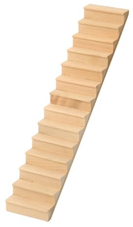 ibasenice Escalera De Madera Casa De Accesorio Sin Barandilla para Decoración De Escalera De Madera Sin Terminar