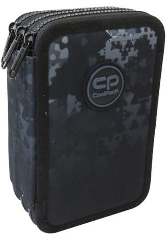 CoolPack XXL Federtasche Federmappe 3-Fach Schulstiftetui, dreifaches Federmäppchen, Federmäppchen für Mädchen, Jungen, Federmäppchen 44-teilig gefüllte Schüleretui 3-stöckig, Downtown