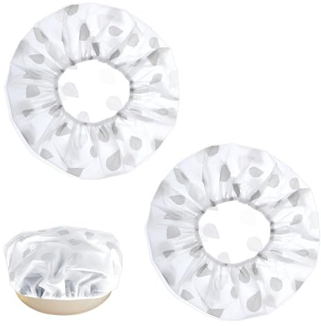 2 Stück Abdeckhauben für Lebensmittel Wiederverwendbare, Brot Backen Zubehör, Bread Brot Gärkorb Tuch, Gärkorb Gärkörbchen Bread Gärfolie, Sourdough Abdeckung für Gärkorb für Glassalat-Schüssel Topf